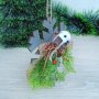 3394 Коледна украса Снежинка с птиче, 12 см, снимка 4