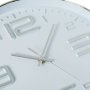 Стенен часовник пластмасов сребрист Ø30см, снимка 2