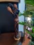 Дървена статуетка африкански музикант 