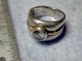 РАЗКОШЕН СКЪПОЦЕНЕН СРЕБЪРЕН ПРЪСТЕН СРЕБРО 925 с ЮВЕЛИРНО ФАСЕТИРАН МОЙСАНИТ 48602, снимка 1