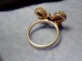 КРАСИВ ПОЗЛАТЕН СРЕБЪРЕН ПРЪСТЕН ПЕПЕРУДА СРЕБРО 925 с ДЕБЕЛА ЖЪЛТА ПОЗЛАТА и ИСКРЯЩИ ЦИРКОНИ 48355, снимка 6