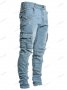 Нов стил мъжки тесни дънки със странични джобове, 2цвята - 023, снимка 5
