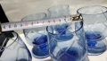 Стари стъклени чаши кобалт, снимка 2