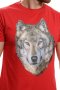 Нова мъжка тениска с трансферен печат Вълк със сини очи, Серия вълци, снимка 2