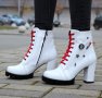 Боти в бял лак - CH1312, снимка 1