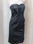 S Черна сатенена ,къса рокля , снимка 6
