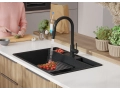 Графит кухненска гранитна мивка Ню Йорк 80 Multispace 780 x 530 мм -22% Ново, снимка 2