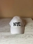 Бяла бейзболна шапка с черна бродерия NYC с регулираща се обиколка 100% памук 🤍🤍🤍🤍🤍🤍, снимка 1