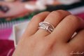 Нежен и елегантен сребърен пръстен - модел R043, снимка 1 - Пръстени - 35568531