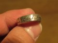 Стар мъжки сребърен пръстен  - Властелинът на пръстените с гравирано елфско слово - уникален, снимка 4