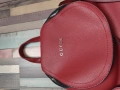 Червена кожена раница , снимка 3