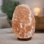 Солна лампа / Лампа от хималайска сол с дървена основа - 3 размера, снимка 8