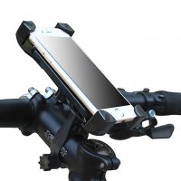 Здрава Стойка за телефон за мотор велосипед електрическа скутер тротинетка държач, снимка 7 - Аксесоари за велосипеди - 32525164