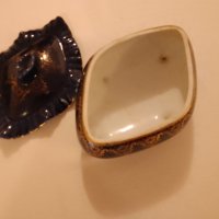 Руска порцеланова купа от кобалт и позлата размер дължина 17см ширина 14см, снимка 6 - Други ценни предмети - 43987744