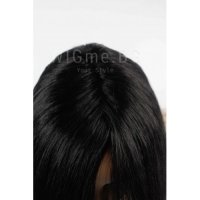 Къса асиметрична права черна перука Мира, снимка 5 - Аксесоари за коса - 34933754