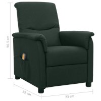 Масажен наклоняем стол, тъмнозелен, текстил, снимка 7 - Столове - 40362408