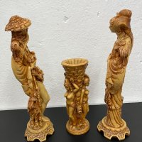 Комплект азиатски фигури с ваза. №4872, снимка 5 - Колекции - 43397504
