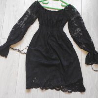 Продавам черна  дантелена рокля, снимка 2 - Рокли - 38064181