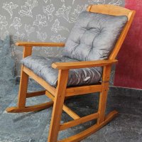 Люлеещ стол с възглавница, снимка 4 - Столове - 42975467