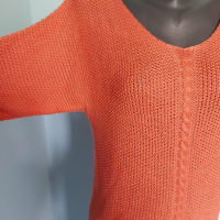 Памучна блуза от плетиво с прилеп ръкави "Jean Pascale"® / унисайз , снимка 3 - Блузи с дълъг ръкав и пуловери - 36526900
