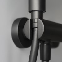 Комплект Черен смесител с душ слушалка тип Дъжд Silia Nero, снимка 3 - Други - 43821803