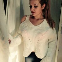 дамски пуловер с голо рамо, снимка 2 - Якета - 43361233