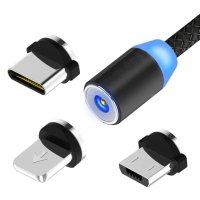 Магнитен, USB кабел за зареждане на телефон, снимка 4 - USB кабели - 32566884