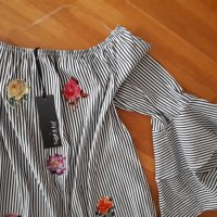 Ефирна блуза с етикет, снимка 1 - Блузи с дълъг ръкав и пуловери - 26684607