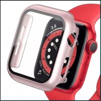 Матов Кейс + Стъклен Протектор за Apple Watch 8 7 6 SE 5 45mm 41 44 40, снимка 6 - Калъфи, кейсове - 38110078
