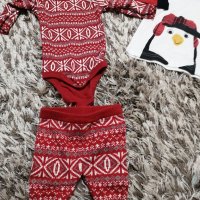Коледни костюмчета за бебчета до 18 месеца +ПОДАРЪК нов чифт топли чорапки , снимка 10 - Комплекти за бебе - 39105068