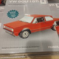 VW Golf 1 GTI. Книга. Модел на кола VW 1:43 и картонен комплект., снимка 1 - Нумизматика и бонистика - 44115408