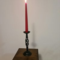 Ръчно изработен свещник от ковано желязо, снимка 1 - Декорация за дома - 43715956