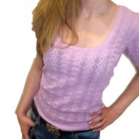 Дамска блуза в лилаво, снимка 2 - Тениски - 32648151