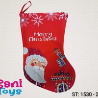 Коледен чорап 35 см, снимка 1 - Декорация за дома - 43184303
