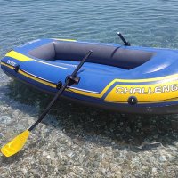 лодкa надуваемa  INTEX Challenger 2  к-т с помпа и гребла риболов, снимка 5 - Водни спортове - 40500513