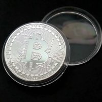 📀 Bitcoin монета - златна или сребърна сувенир креативен подарък колекционерска Биткоин, снимка 5 - Нумизматика и бонистика - 35097811
