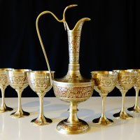 Британска Индия,клетъчен емайл бронзова чаша,бокал. , снимка 6 - Антикварни и старинни предмети - 27647031