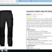 FJALL RAVEN Vida Pro Women Trouser G-1000 за лов туризъм S - M дамски панталон, ства за мъжки - 122, снимка 2 - Екипировка - 37358259