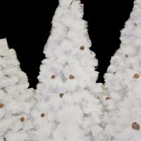 ПРОМО!! Изкуствена Коледна Елха , Снежно бяла , Зелена , Стойка, снимка 3 - Декорация за дома - 43152197