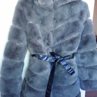 Палто с естествен косъм от чинчила, снимка 4 - Палта, манта - 43780571