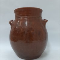 Стара керамична саксия, кашпа, гърне(7.1), снимка 1 - Антикварни и старинни предмети - 43558023
