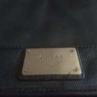 Guess мъжка чанта маркова за през рамо лаптоп естествена кожа -промазан плат 37х27х9см като нова, снимка 2 - Чанти - 39245090