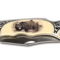 Сувенирен джобен нож с горско животно, снимка 3 - Ножове - 43328764