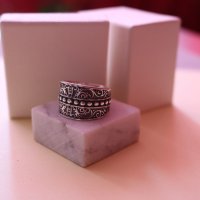 Уникален винтидж сребърен пръстен - модел R098, снимка 3 - Пръстени - 35568491