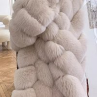 Дамско палто  100% лисица и естествена  телешка кожа , снимка 4 - Палта, манта - 37814580