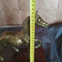 месингова статуетка-кон, снимка 2 - Антикварни и старинни предмети - 37411731