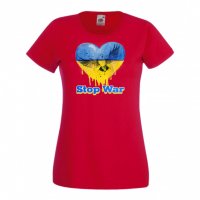 Дамска Тениска Украйна Stop War 4 спрете войната,подкрепям Укркайна,, снимка 4 - Тениски - 37423149