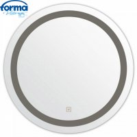 Кръгло огледало за баня с LED осветление: Диаметър 60 см, снимка 1 - Огледала - 27489411