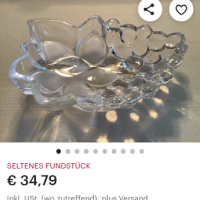Кристална фруктиера/ бонбониера Walther Glas с форма на грозде, снимка 4 - Декорация за дома - 44872814