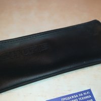 shure-кожен калъф за микрофон, снимка 1 - Микрофони - 28366782